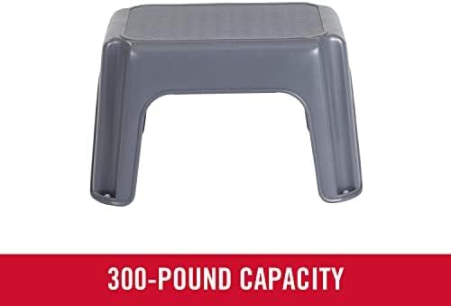 Rubbermaid One-Step Stool - Durable 7" Height Gray Step Stool for Kids & Home | Supports Up to 200 Pounds