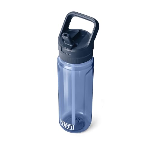 Lightweight 750ml Water Bottle with Straw Cap Navy Blue