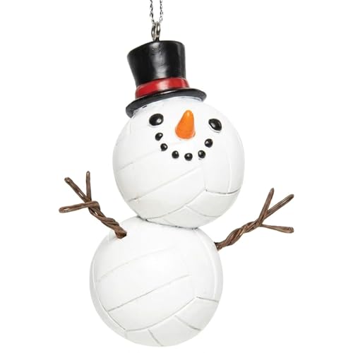Sporting Goods Volleyball Christmas Ornament Snowman Decor - Whimsical Holiday Decor
