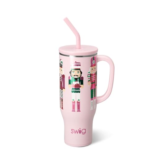 Swig Life 30oz Insulated Mega Mug with Handle & Straw - Sugar Plum Soldiers