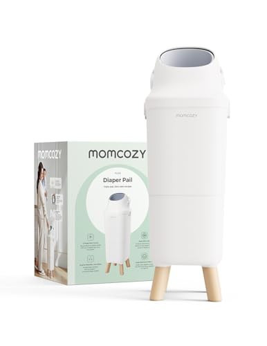 Ergonomic Diaper Pail with Odor Control & Childproof Lock