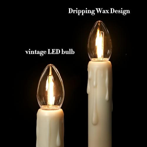 yunsheng 6.7" Window Candles with Sensor Dusk to Dawn, Suction Cups, 12PCS