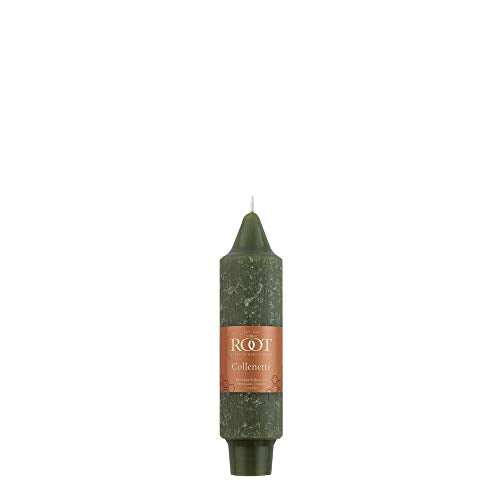 Root Unscented Timberline Collenette Candles - Dark Olive, 5-Inch, Pack of 8