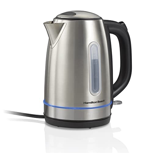 Hamilton Beach 1.8 Quart Stainless Steel Electric Tea Kettle with LED Light Ring