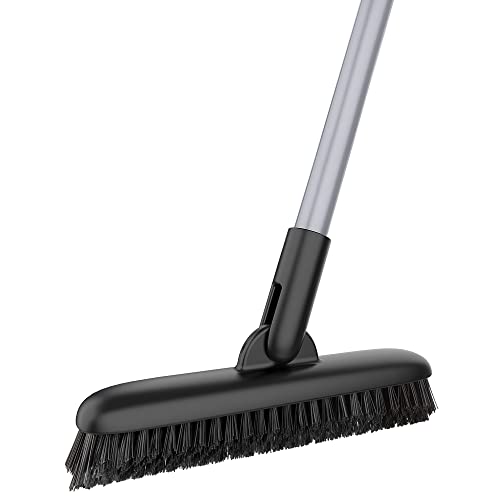 Heavy Duty Grout Scrub Brush with 50-Inch Adjustable Handle & Stiff Bristles