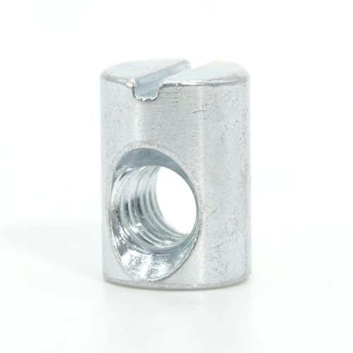 M6 Cross Dowel Barrel Nuts for Furniture Assembly, 4-Pack