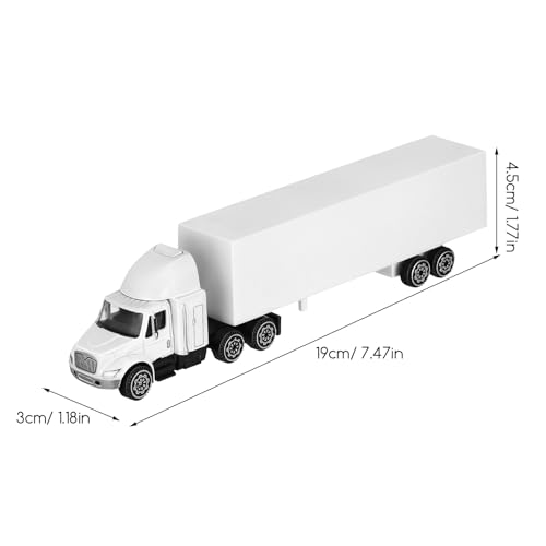 Diecast Semi Truck Toy Model with Detachable Container - 7.5-inch Retro Decor