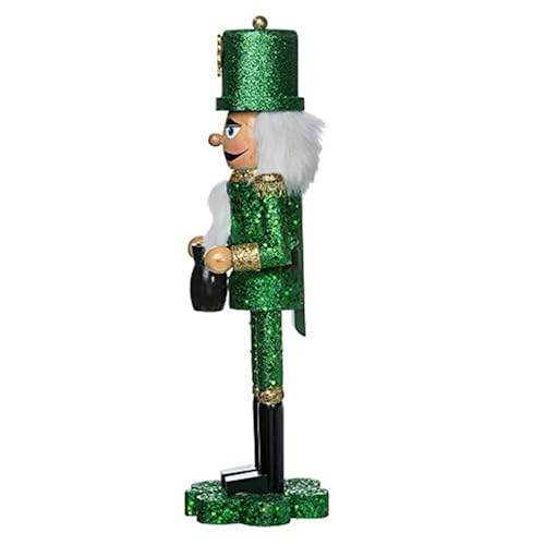 Kurt Adler 15-Inch Irish Nutcracker on Shamrock Base