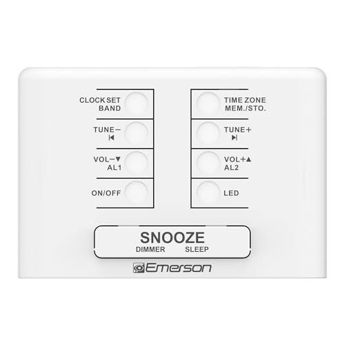 Dual Alarm Clock Radio with AM/FM, 0.9" Blue LED Display & Dimmer