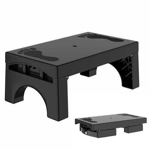 Heavy-Duty Foldable Step Stool - 450lb Capacity Non-Slip Collapsible Stool