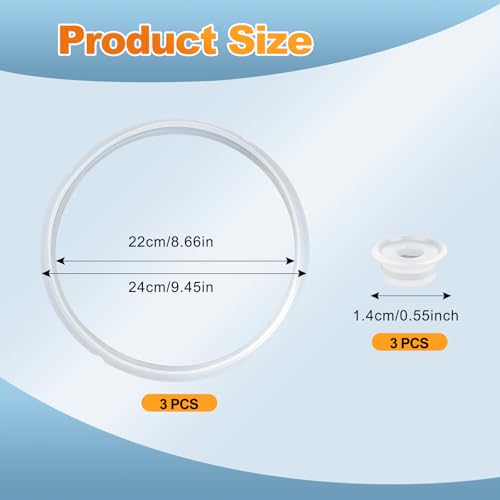 3-Pack Silicone Sealing Rings for 5 and 6 Quart Pressure Cookers