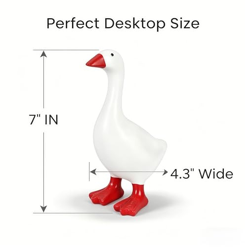 7-Inch Magnetic Desk Goose Statue - Cute Desktop Key Holder Organizer