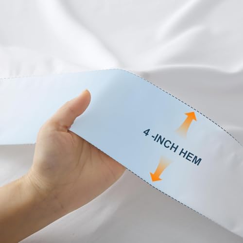 Twin Size Flat Sheet - Soft Brushed Microfiber Bedding, White
