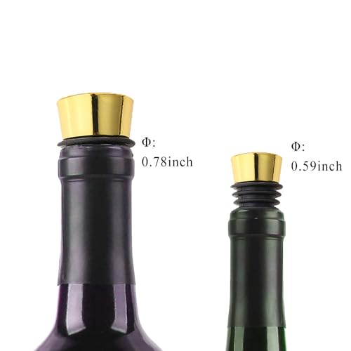 10-Piece Gold Metal Wine Bottle Stopper Set for Epoxy Resin DIY Crafts