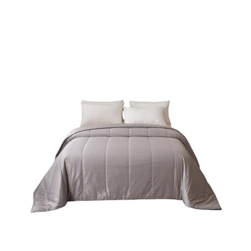 Lightweight Cooling Comforter Quilt - Soft & Breathable King Size (Grey)