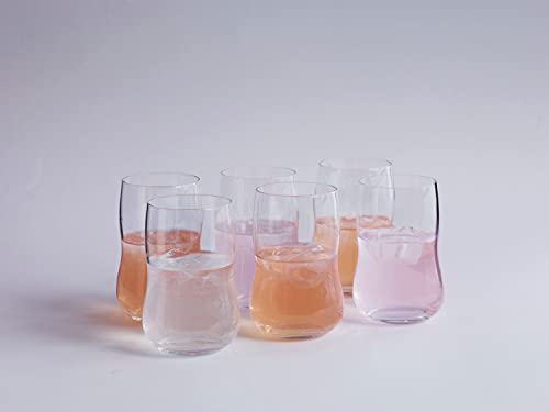 Future Glass Tumbler Set - 8.5 oz Everyday Drinking Glasses, Set of 6