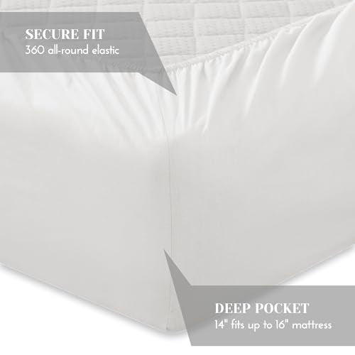 Comfort Spaces 100% Cotton Twin Sheet Set - 3-Piece Cooling Bed Sheets