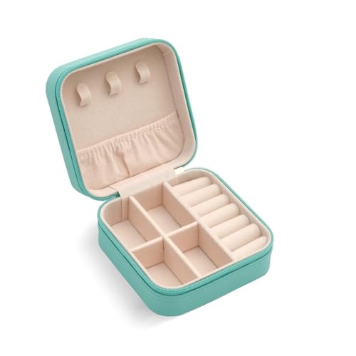 Portable Mini Jewelry Organizer Case for Travel - Blue