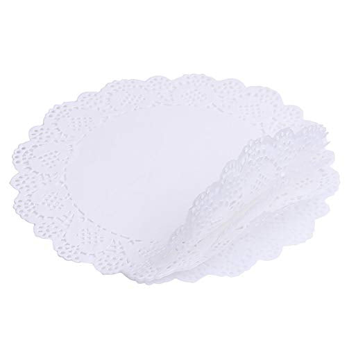 10.5-Inch White Lace Paper Doilies - Decorative Disposable Placemats (100 PK)