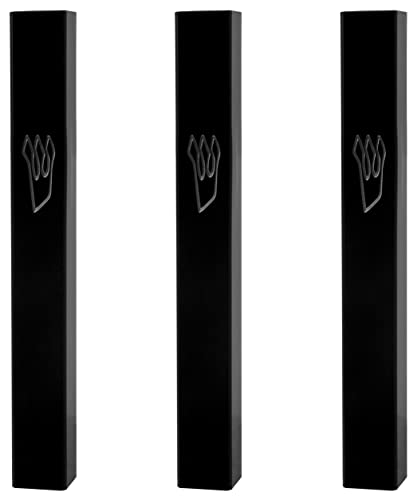 3-Pack Aluminum Mezuzah Case, 4.7-Inch Weatherproof Peel-and-Stick