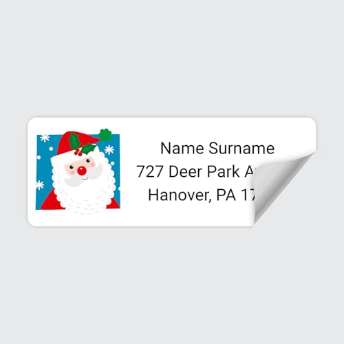 Fun Christmas Mix Return Address Labels Set of 100 | Personalized Holiday Labels