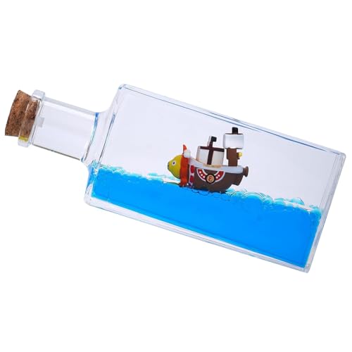 Unsinkable Anime Ship in a Bottle Liquid Motion Desk Ornament