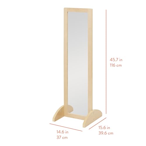 Two-Sided Kids Standing Mirror, Shatter-Resistant Floor Mirror for Play