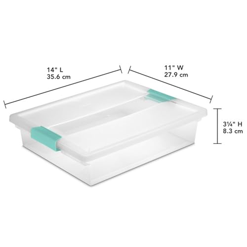 Clear Plastic Storage Containers with Latching Lids, Large 6-Pack