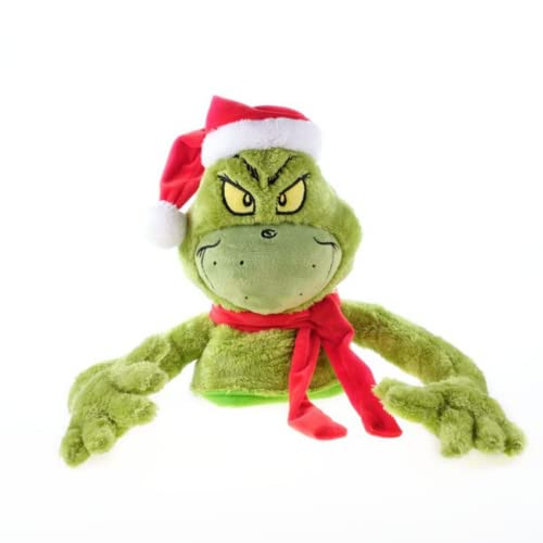 Plush Christmas Tree Hugger & Topper Decoration with Poseable Arms, 13-Inch
