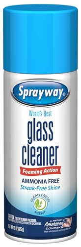 Foaming Glass Cleaner Aerosol Spray 15 oz (6-Pack) - Ammonia-Free, Streakless
