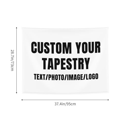 Custom Tapestry Wall Hanging - Personalized Photo & Text Fabric Banner