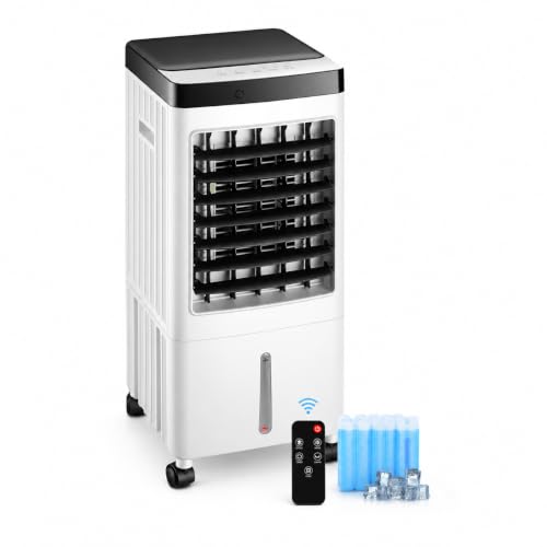 Portable Evaporative Swamp Cooler 3-in-1 Tower Fan with Remote and Ice Packs