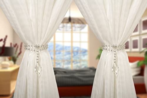 Magnetic Crystal Beaded Curtain Tiebacks - Luxury Decorative Holdbacks