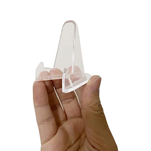 24-Pack Acrylic Display Stands for Trading Cards, Coins, and Collectibles