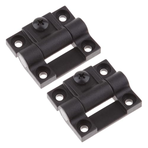 Adjustable Torque Position Control Hinge - Black Plastic 43x36mm, 2-Pack