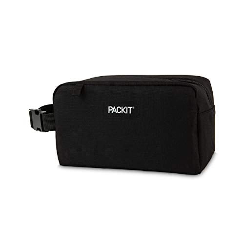 Freezable Insulated Snack Box Collapsible Mini Lunch Cooler, Black
