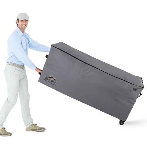 NettyPro 65L x 20W x 28H Wheel-On Storage Bag for Christmas Tree, Cushions & More - Grey