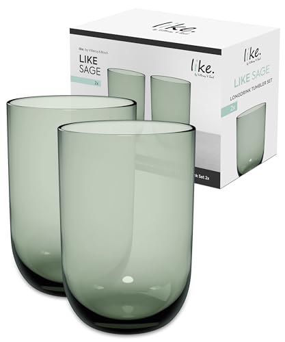 Villeroy & Boch Like Sage Highball/Tumbler Pair
