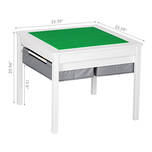2-in-1 Kids Activity Table with Storage Drawers and Reversible Top