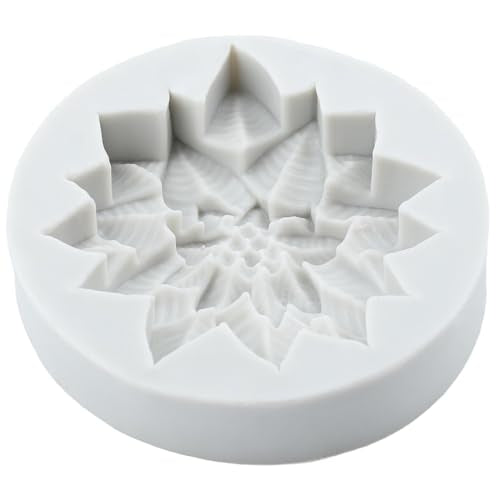 Christmas Fondant Mold Poinsettia Flower Silicone Chocolate Mold - Style F