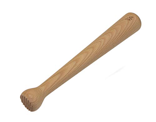 Wooden Cocktail Muddler for Bar & Kitchen - Durable Beechwood Ice Crusher & Herb Masher