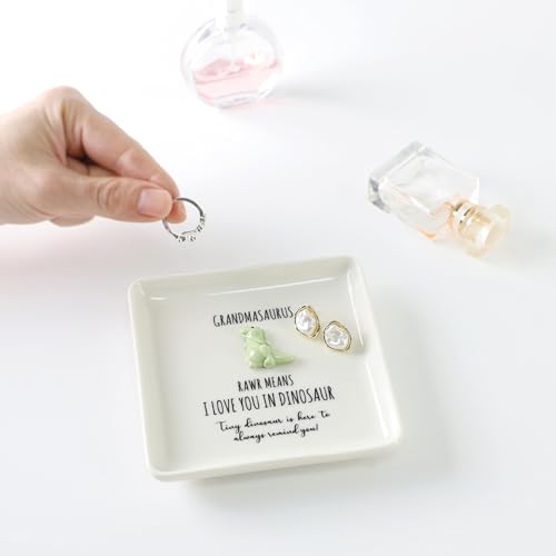 Granma Dinosaur Ring Dish Tray - Grandma Mother’s Day Christmas Gift - HOME SMILE