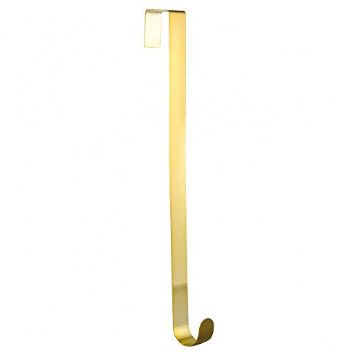 11.5-Inch Gold Metal Wreath Hanger for Front Door - Over the Door Hook