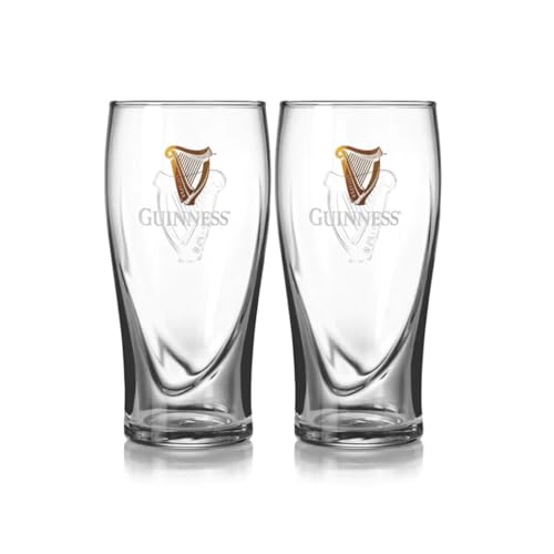 20oz Beer Pint Glasses - Set of 2 Classic Pub Style Glassware