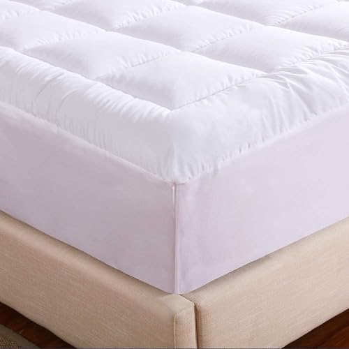 Waterproof Queen Mattress Topper, Cotton Pillowtop with Fitted Cover