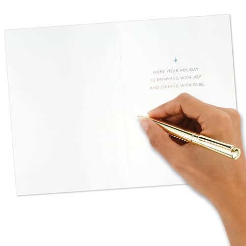Hallmark Signature Holiday Card with Envelope - Snowman Disco Ball Design