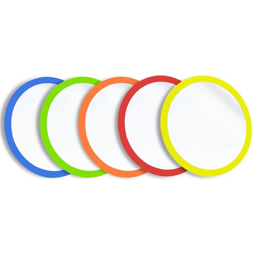 5 Pcs Unbreakable Plastic Mirrors for Kids, 4.8-Inch Round Safe Craft Mirrors