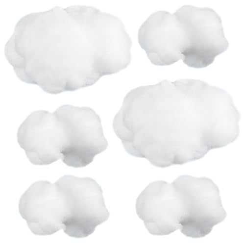 6-Piece Artificial Hanging Cloud Props for Ceiling Party Decor