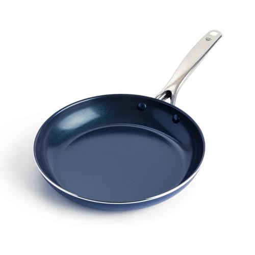 10-Inch Diamond-Infused Ceramic Nonstick Frying Pan Skillet, Blue