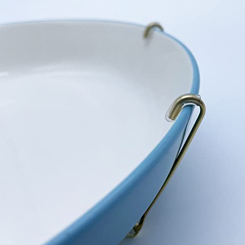 8-Inch Invisible Plate Hangers for Walls - Gold Wire Wall Holders (5 Pack)